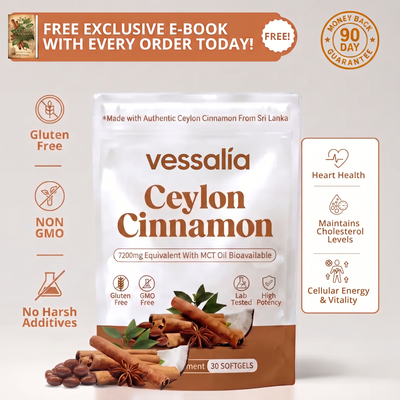 Ceylon Cinnamon 7200mg Equivalent with MCT Oil