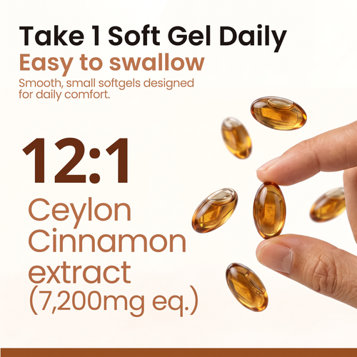 Ceylon Cinnamon 7200mg Equivalent with MCT Oil